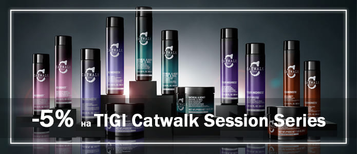 Скидка 5% на линию tigi Catwalk Session Seties